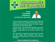 Tablet Screenshot of pharmacie-de-clarens.ch